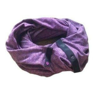 Lululemon Vinyasa Scarf Mini Check Pique Ultra Violet Heathered Black New